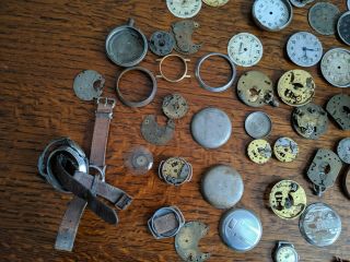 Antique Pocket Watch Parts Swiss Made Spares Repair Faces Cases 15 Jewels Job. 3