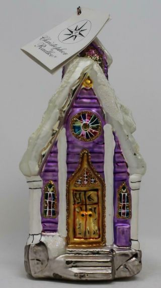 Christopher Radko Ornament Midnight Blessings Church 96 - 362 - 0