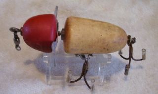 Vintage Wood Pflueger Globe Lure 7/05/19pot Head Touched Up