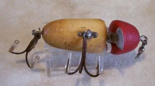 VINTAGE WOOD PFLUEGER GLOBE LURE 7/05/19POT HEAD TOUCHED UP 3