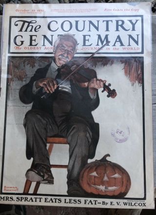 1921 Vintage Norman Rockwell The Country Gentleman Ad