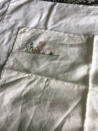 Antique Irish Linen Baby Pillowcase
