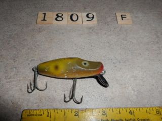 T1809 F Antique Wood Fishing Lure River Runt Type