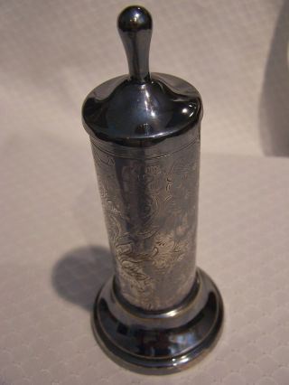 Vtg Unique Antique Silver Plated Toothpick Holder - Not Marked