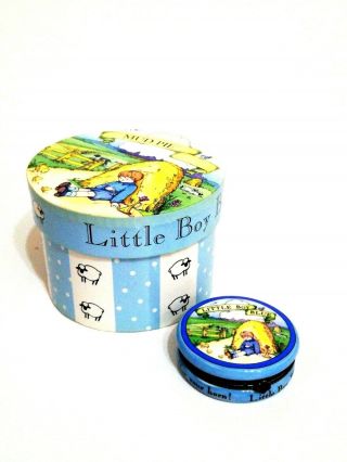 Mud Pie Porcelain Hinged Box - Little Boy Blue Treasure Box Trinket Box