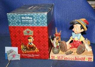 Jim Shore Disney Traditions Pinocchio Figurine " Carved From The Heart "
