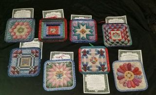 Mary A.  Lasher Bradford Exchange 8pc.  Quilt Set Cherished Traditions Wall Plates