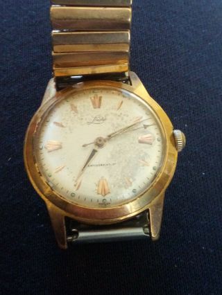 Gents Vintage Gold Plated Lindex 17 Jewel Lever Mechanical Wristwatch Gd Runner