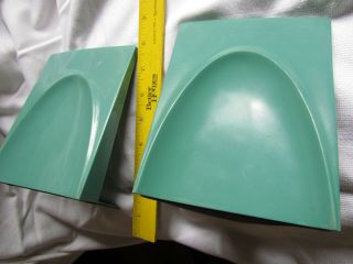 Wonderful pair MCM Gaylord plastics atomic bookends old stock 50 ' s or 60 ' s 4