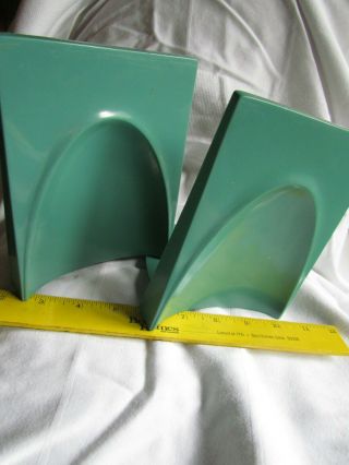 Wonderful pair MCM Gaylord plastics atomic bookends old stock 50 ' s or 60 ' s 5