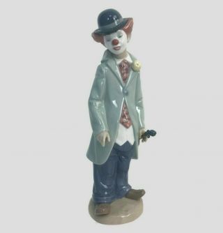 Lladro Spain Sad Clown Porcelain Figurine Holding Violin Circus Sam 5472 10 "