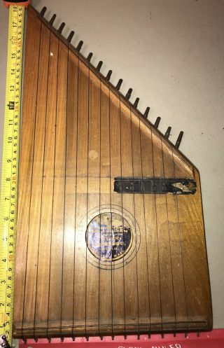 Vintage Antique Wood American Zither Autoharp Zither Manufacturing Co.  Boston Ma