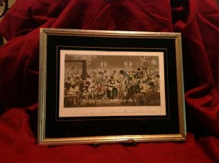 Antique 19th Century French Framed Colored Lithograph