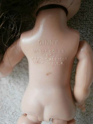 Vintage Ginny Vogue Straight Leg Doll Molded Lashes As Found 5