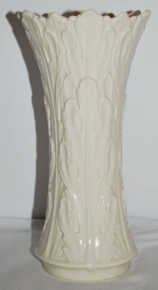 Lenox Ivory Woodland 8 " Vase Green Backstamp