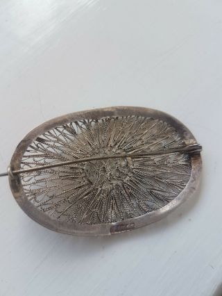 Silver Antique Filigree Brooch 2