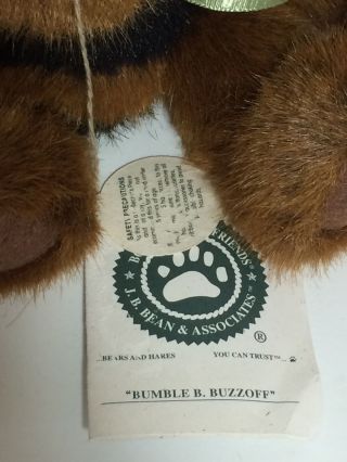 Boyd ' s Bears Friends Bumble B Buzzoff Bean Filled Body 91773 with Tags 4
