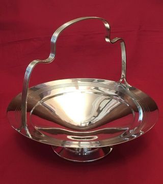 Vintage Silver Plated Art Deco Fruit Bowl By Mappin & Webb C.  1936