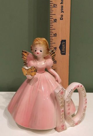 Vintage Josef Originals Japan Birthday Angel Girl Figurine Year Age 10 Pink