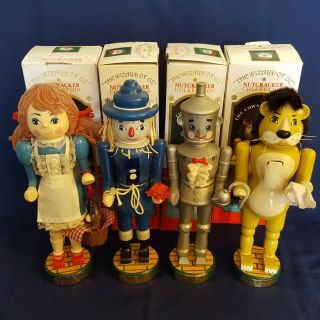 4 Kurt Adler 14 " Wizard Of Oz Nutcrackers: Dorothy Scarecrow Tinman Lion W/boxes