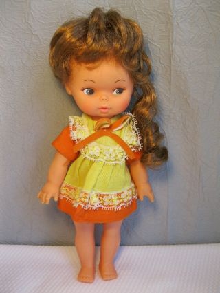 Cute Vintage Playmates 10 " Doll With Outfit & Side Glance Eyes