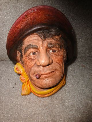 Vintage Legend Products Bossons England Chalkware Cowboy Figural Bust