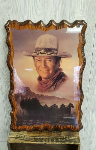 Vintage John Wayne Picture On Art Wood