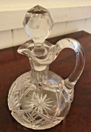 Antique Crystal Cruet With Stopper