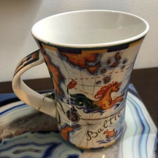 Vintage Mug Russia Handpainted Baltic Sea Monsters 4.  5”H Collectible NWT 8