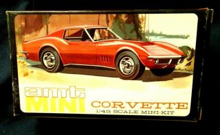 Vintage Amt 1/43 Scale Mini - Kit Unbuilt Corvette Model Kit