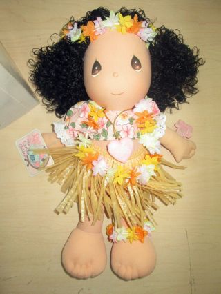 Vintage 1987 Precious Moments Hawaiian Girl Doll By Applause W/box.