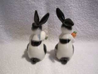 Vintage Fitz & Floyd Bunny Rabbit Eating Carrot Salt and Pepper Shakers 4