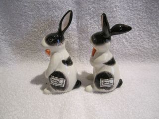 Vintage Fitz & Floyd Bunny Rabbit Eating Carrot Salt and Pepper Shakers 5