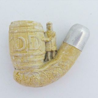Antique Moulded Clay Smoking Dirty Dick Pipe Bowl