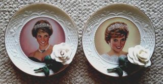 2 Princess Diana Plates,  Bradford Exchange,  People 