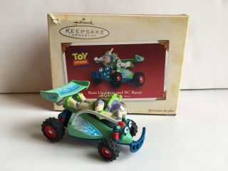 Hallmark Disney Toy Story Buzz Lightyear And Rc Racer Ornament 2005