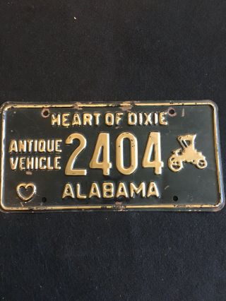 Antique License Plates Alabama Heart Of Dixie 2404