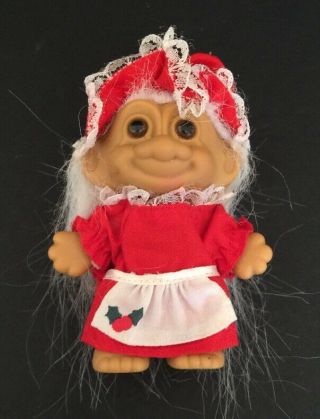 4 " Russ Troll Doll Christmas Santa 18035 Mrs.  Claus Christmas
