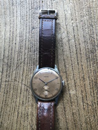 Vintage Mens Watch Nisus Swiss Made Mechanical Movement Spares Repairs