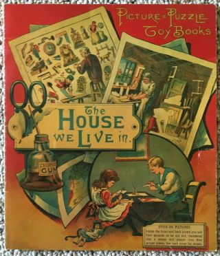 1970 Merrimack Publishing Reprint " The House We Live In " Picture=puzzle Toy Book