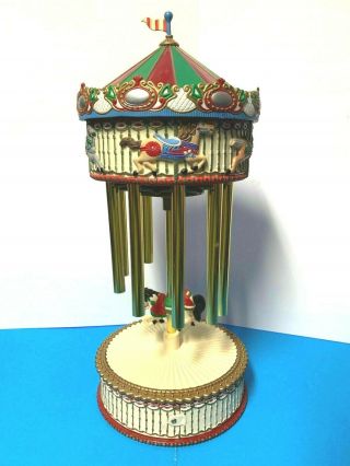 Vintage 1999 Avon Christmas Holiday Carousel With Horse & Musical Chimes