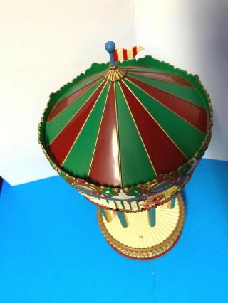 Vintage 1999 Avon Christmas Holiday Carousel with Horse & Musical Chimes 2