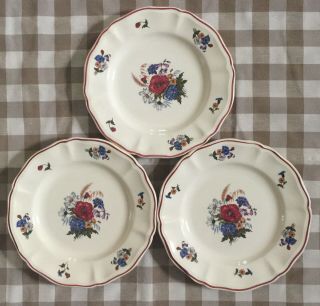 A Trio Of Antique Sarreguemines Agreste Lunches Plates