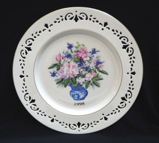 Lenox China 1998 Rhode Island Colonial Bouquet Collector Plate
