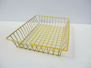 Retro Wire Paper Tray Desk Tidy Office Holder Old Late Vintage School Reception