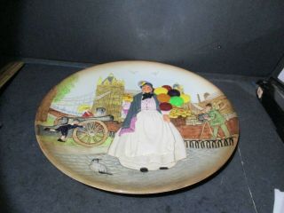 1981 Royal Doulton Biddy Penny Farthing 3d Plate D6666 Balloon Made In England S