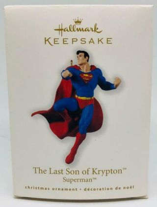 2010 The Last Son Of Krypton Hallmark Ornament Superman 3