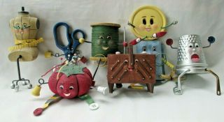 Resin Sewing Shelf Sitters 2005 Wmg Whimsical Anthropomorphic Complete Set Of 8