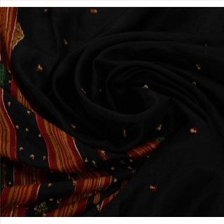 Tcw Vintage Saree 100 Pure Silk Hand Beaded Craft Fabric Sari 5