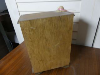 Vintage Miniature Dollhouse Cabinet Sewing Craft Room Decor Wooden 4